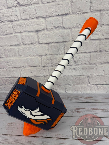 Denver Broncos Thor Hammer 3D Printed Hammer