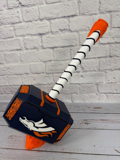 Broncos-Inspired Mjolnir Thor Hammer