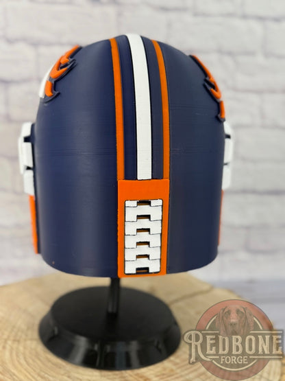 Denver-Inspired Blue and Orange Mandalorian Helmet