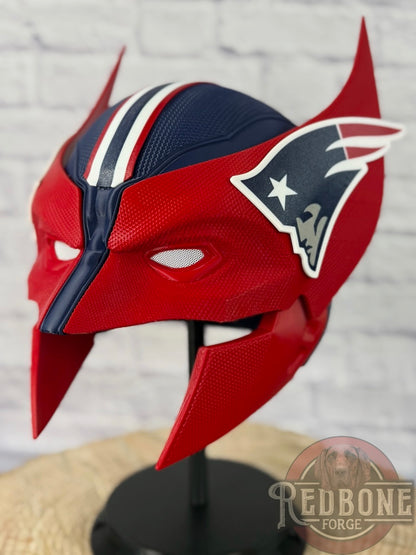 New England-Inspired Red, White, & Blue Mutant Cowl