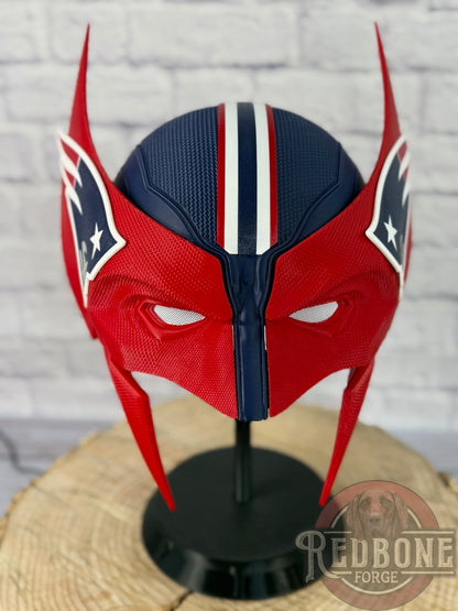 New England-Inspired Red, White, & Blue Mutant Cowl