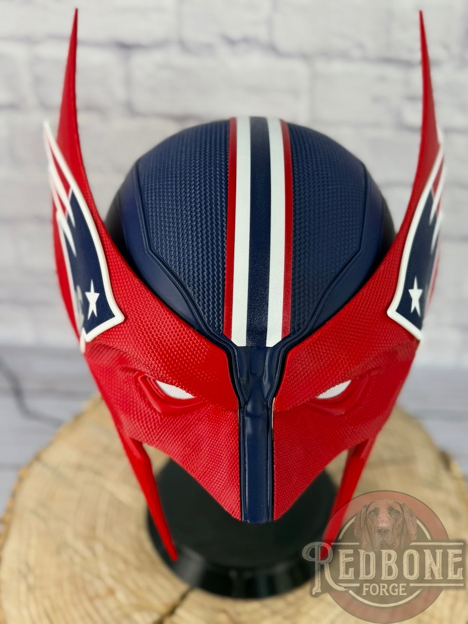 New England-Inspired Red, White, & Blue Mutant Cowl