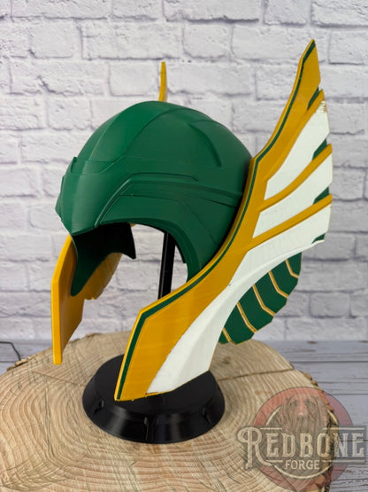SCRATCH & DENT Green Bay-Inspired Green Yellow and White Norse God Helmet