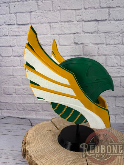 SCRATCH & DENT Green Bay-Inspired Green Yellow and White Norse God Helmet