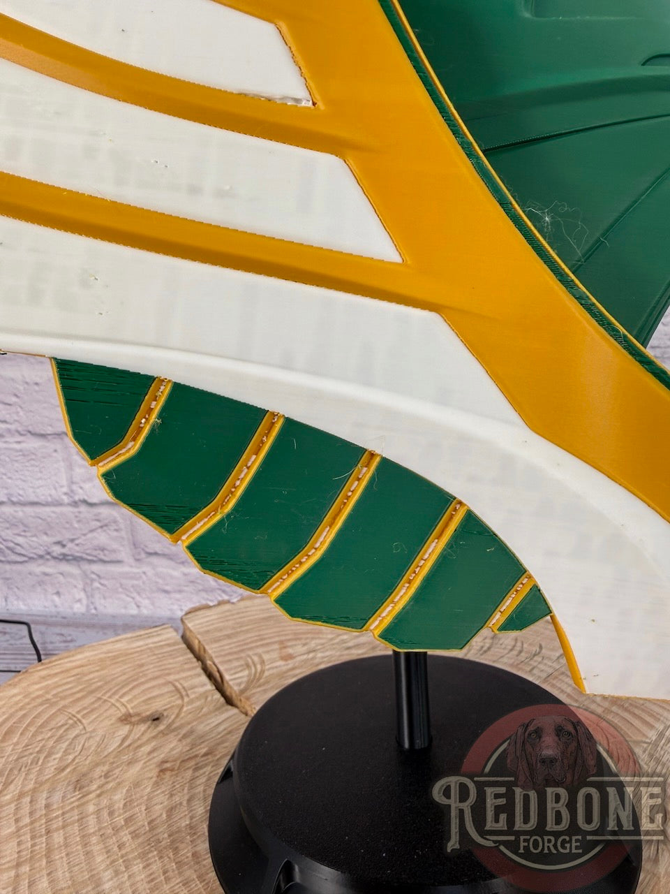 SCRATCH & DENT Green Bay-Inspired Green Yellow and White Norse God Helmet