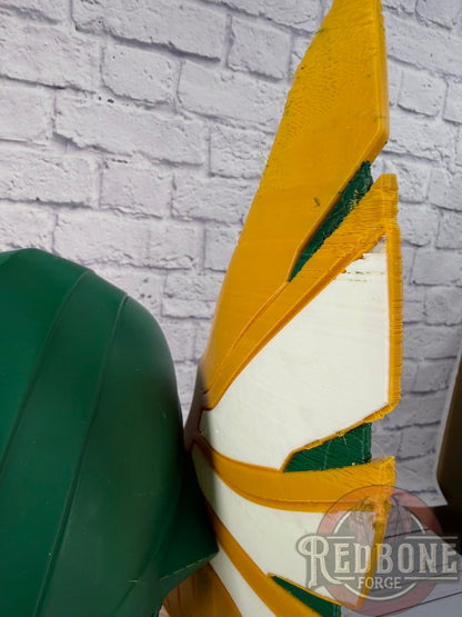 SCRATCH & DENT Green Bay-Inspired Green Yellow and White Norse God Helmet