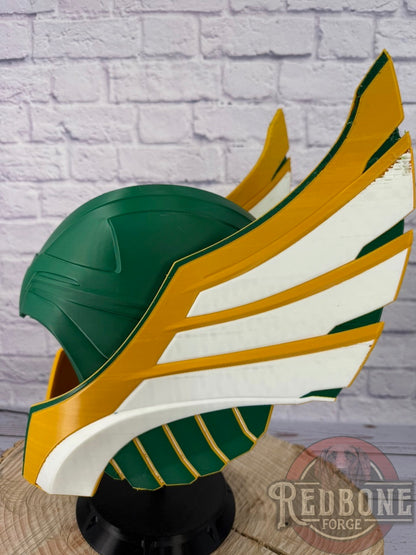SCRATCH & DENT Green Bay-Inspired Green Yellow and White Norse God Helmet