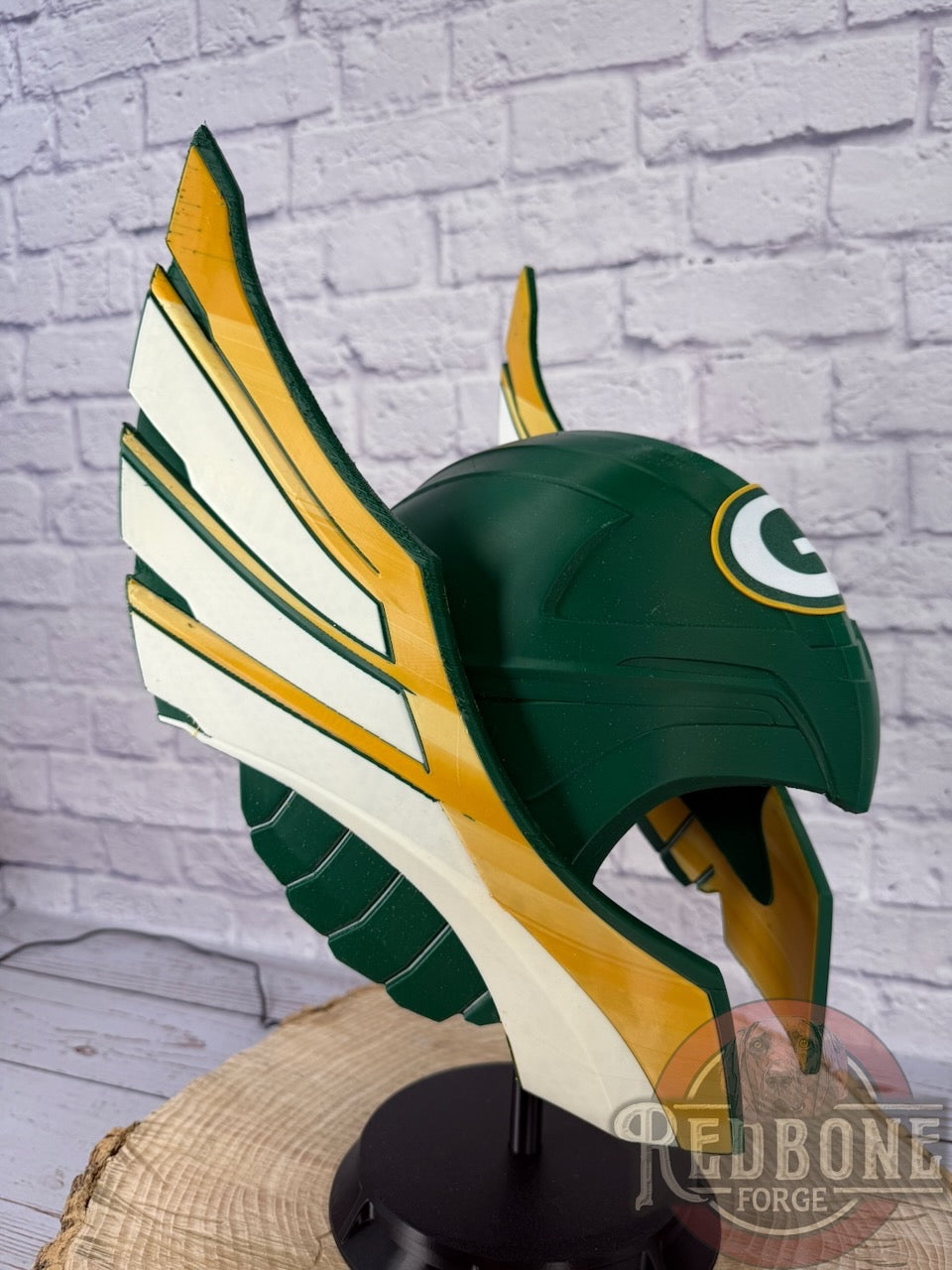 SCRATCH & DENT Green Bay-Inspired Norse God Helmet