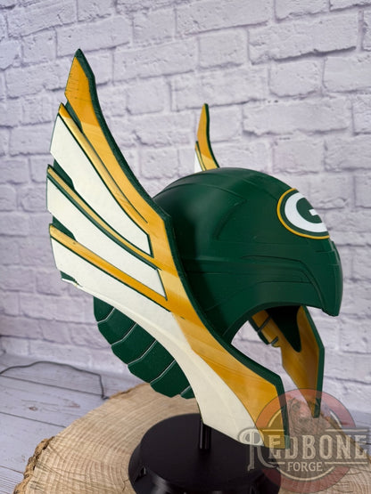 SCRATCH & DENT Green Bay-Inspired Norse God Helmet
