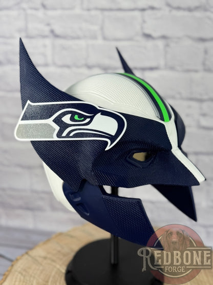 Seattle-Inspired White, Green & Navy Seattle Mutant Cowl