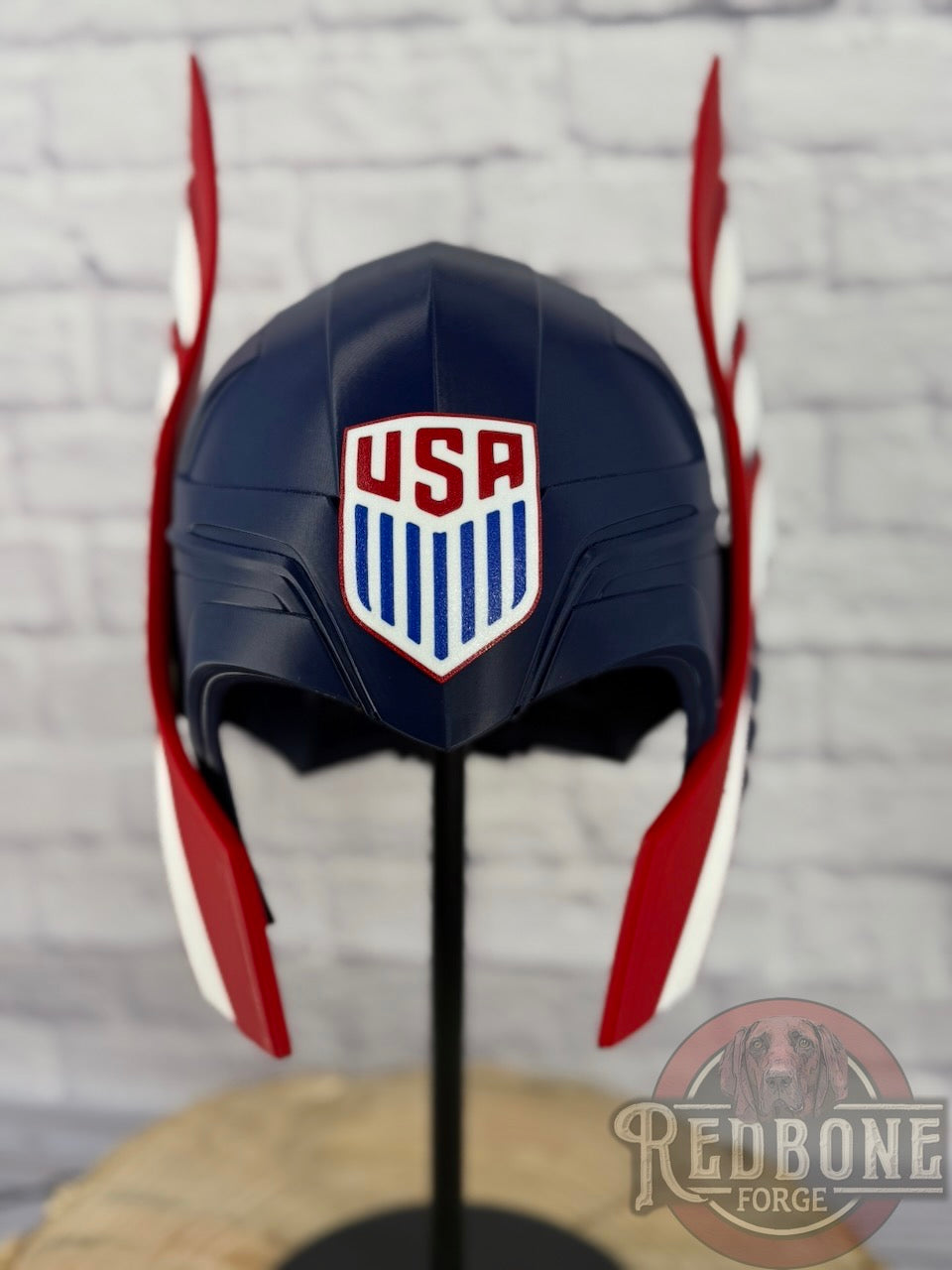TEAM USA -Inspired Red, White, & Blue Norse God Helmet Olympic