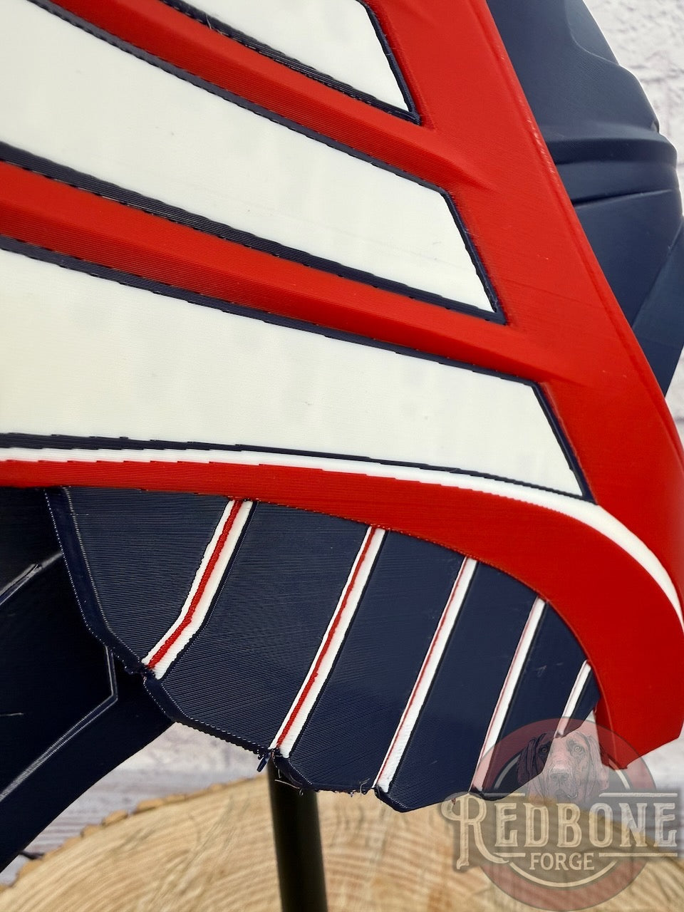 Patriots -Inspired Red, White, & Blue Norse God Helmet