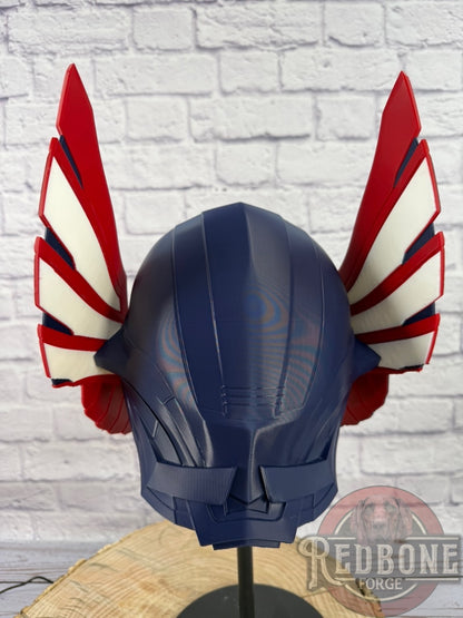 Patriots -Inspired Red, White, & Blue Norse God Helmet