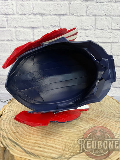 Patriots -Inspired Red, White, & Blue Norse God Helmet