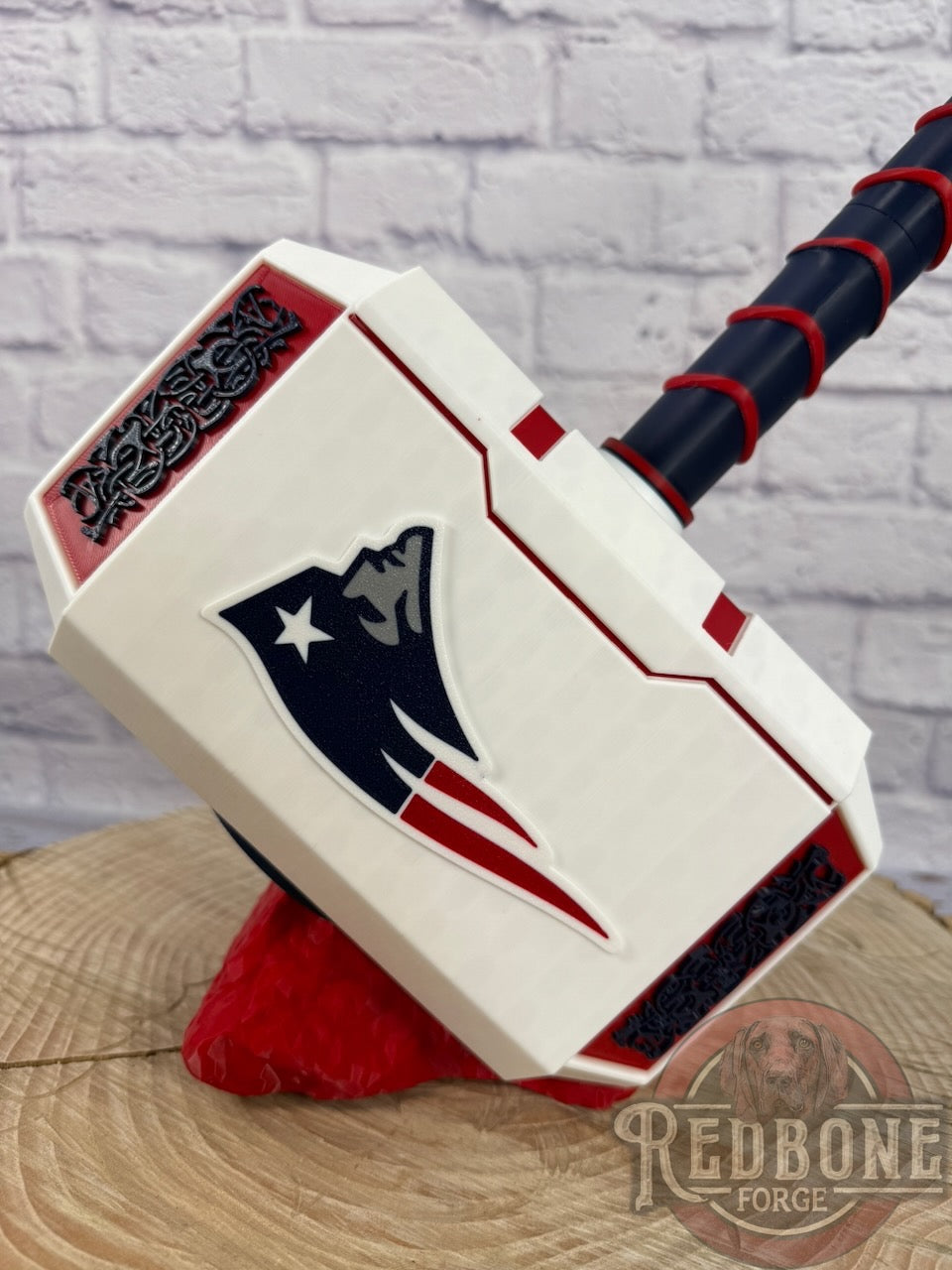 Patriots-Inspired Mjolnir Thor Hammer