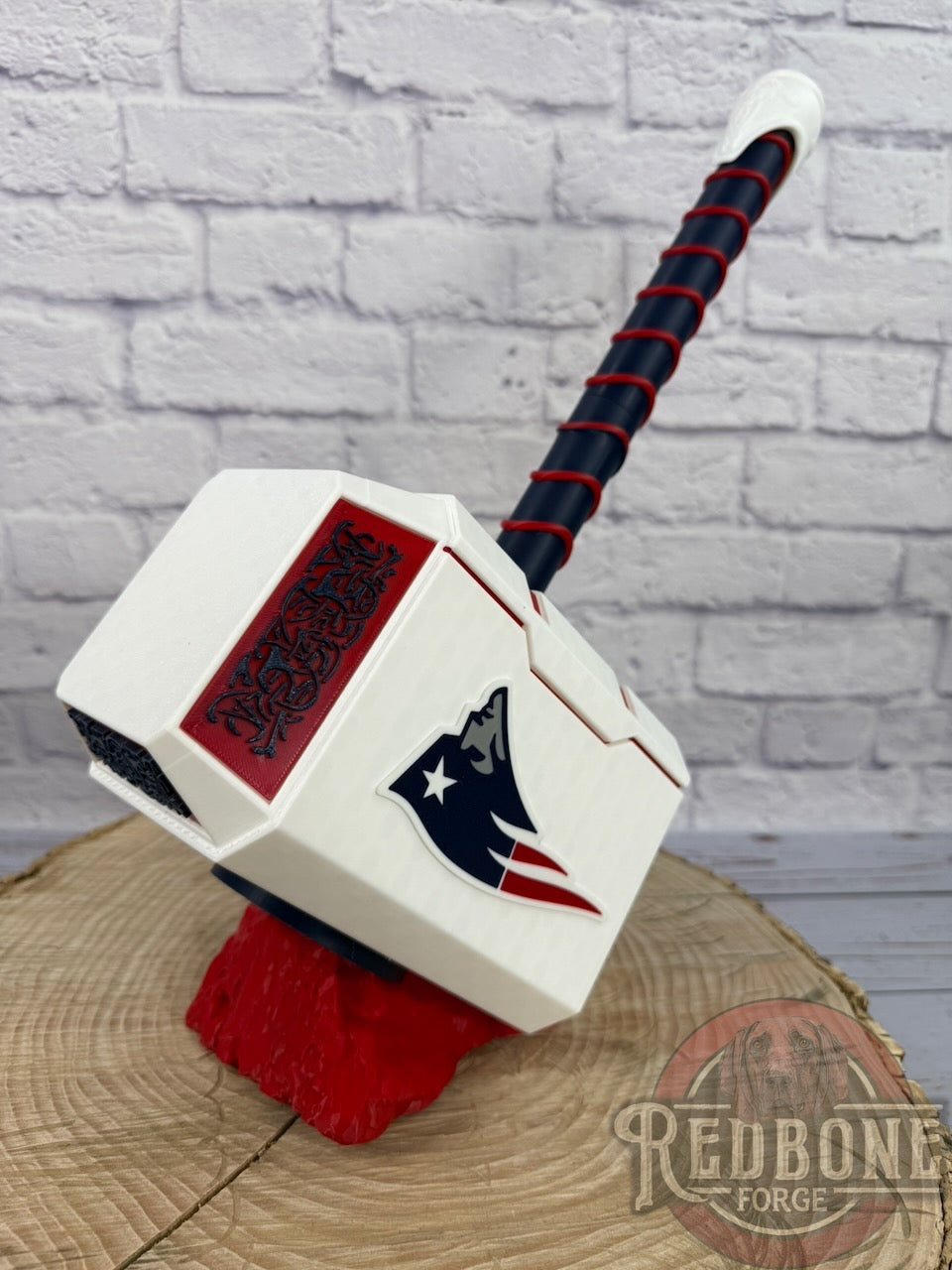Patriots-Inspired Mjolnir Thor Hammer