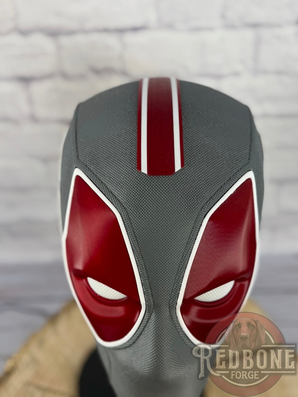 Oklahoma-Inspired Crimson & Anthracite Masked Mercenary