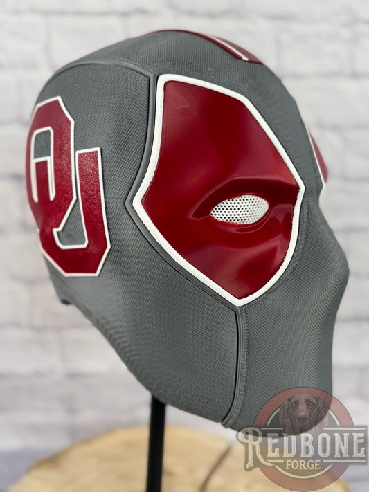 Oklahoma-Inspired Crimson & Anthracite Masked Mercenary