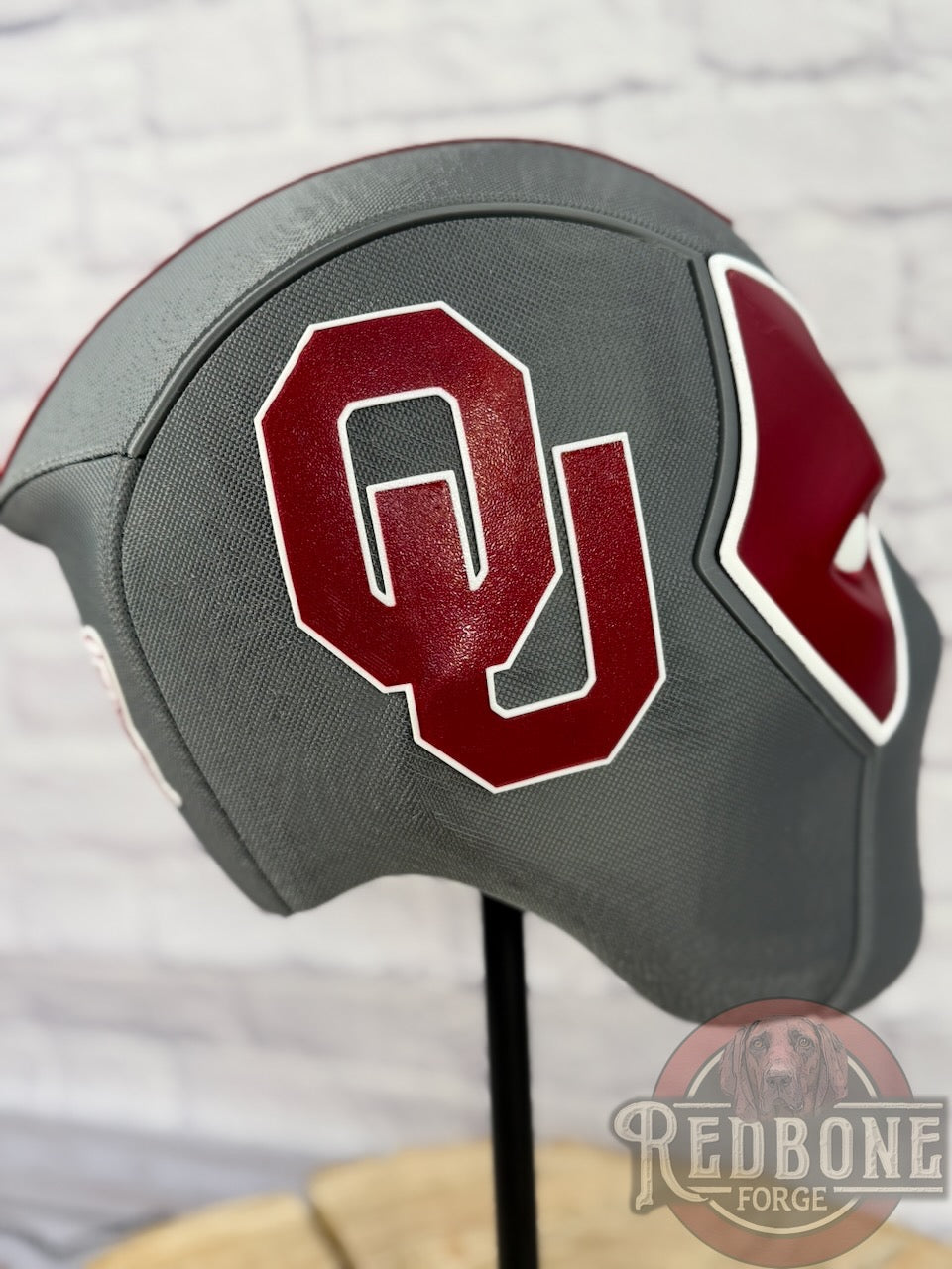 Oklahoma-Inspired Crimson & Anthracite Masked Mercenary