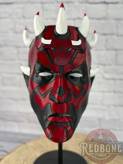 Bulls-Inspired Red & Black Darth Maul Mask