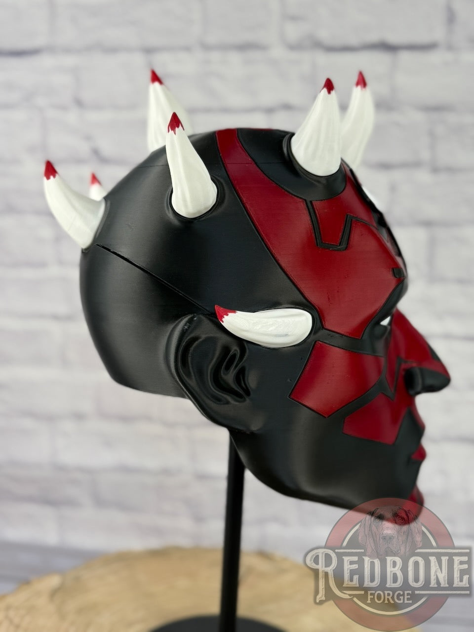 Bulls-Inspired Red & Black Darth Maul Mask