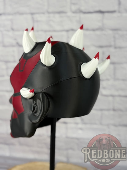 Bulls-Inspired Red & Black Darth Maul Mask