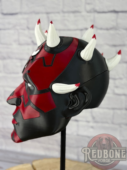 Bulls-Inspired Red & Black Darth Maul Mask