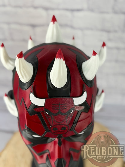 Bulls-Inspired Red & Black Darth Maul Mask