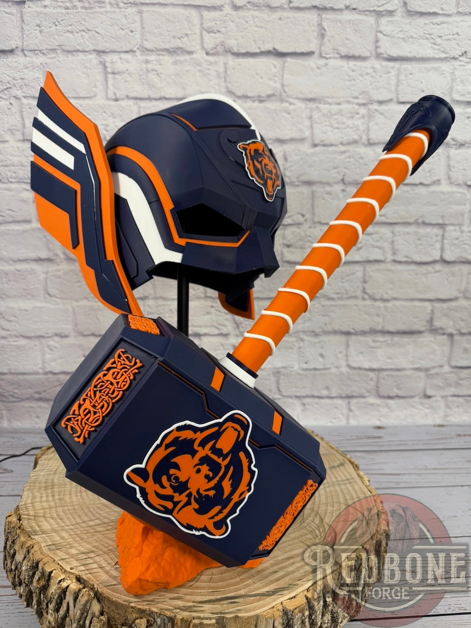 Chicago-Inspired Bears Lady Thor Helmet & Hammer