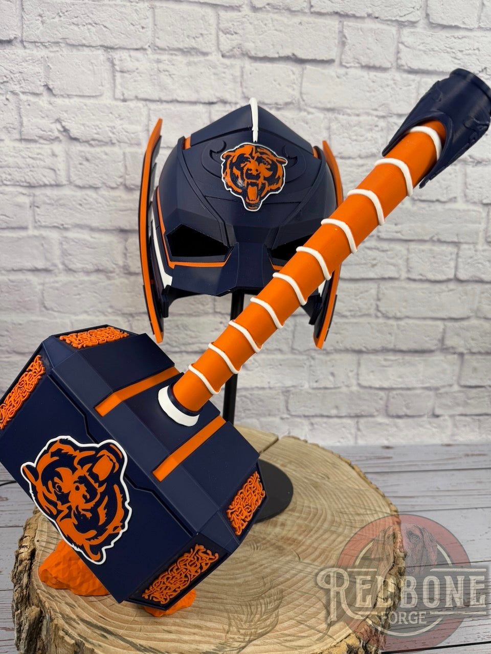 Chicago-Inspired Bears Lady Thor Helmet & Hammer
