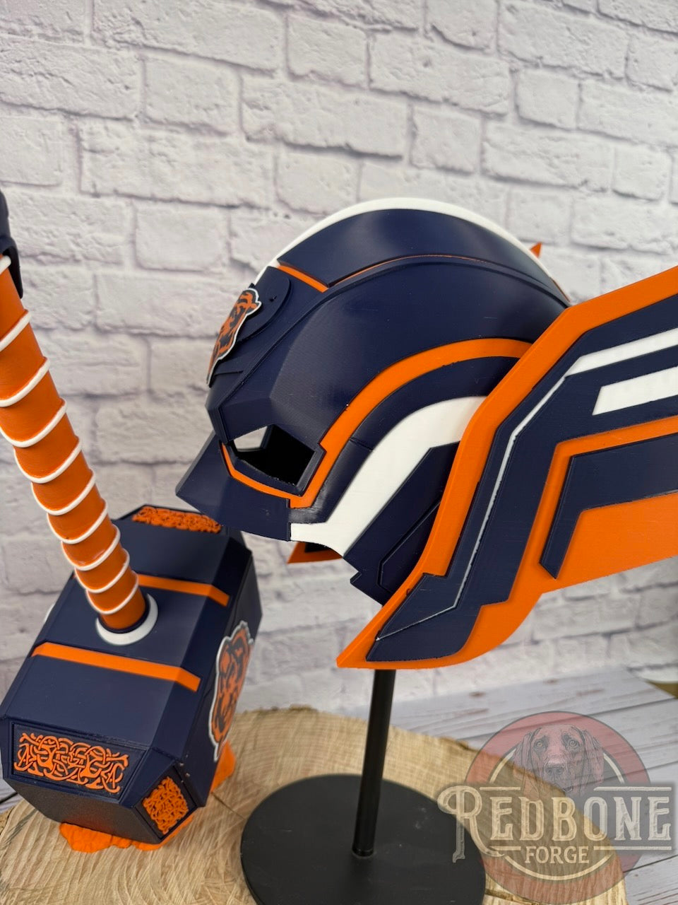 Chicago-Inspired Bears Lady Thor Helmet & Hammer