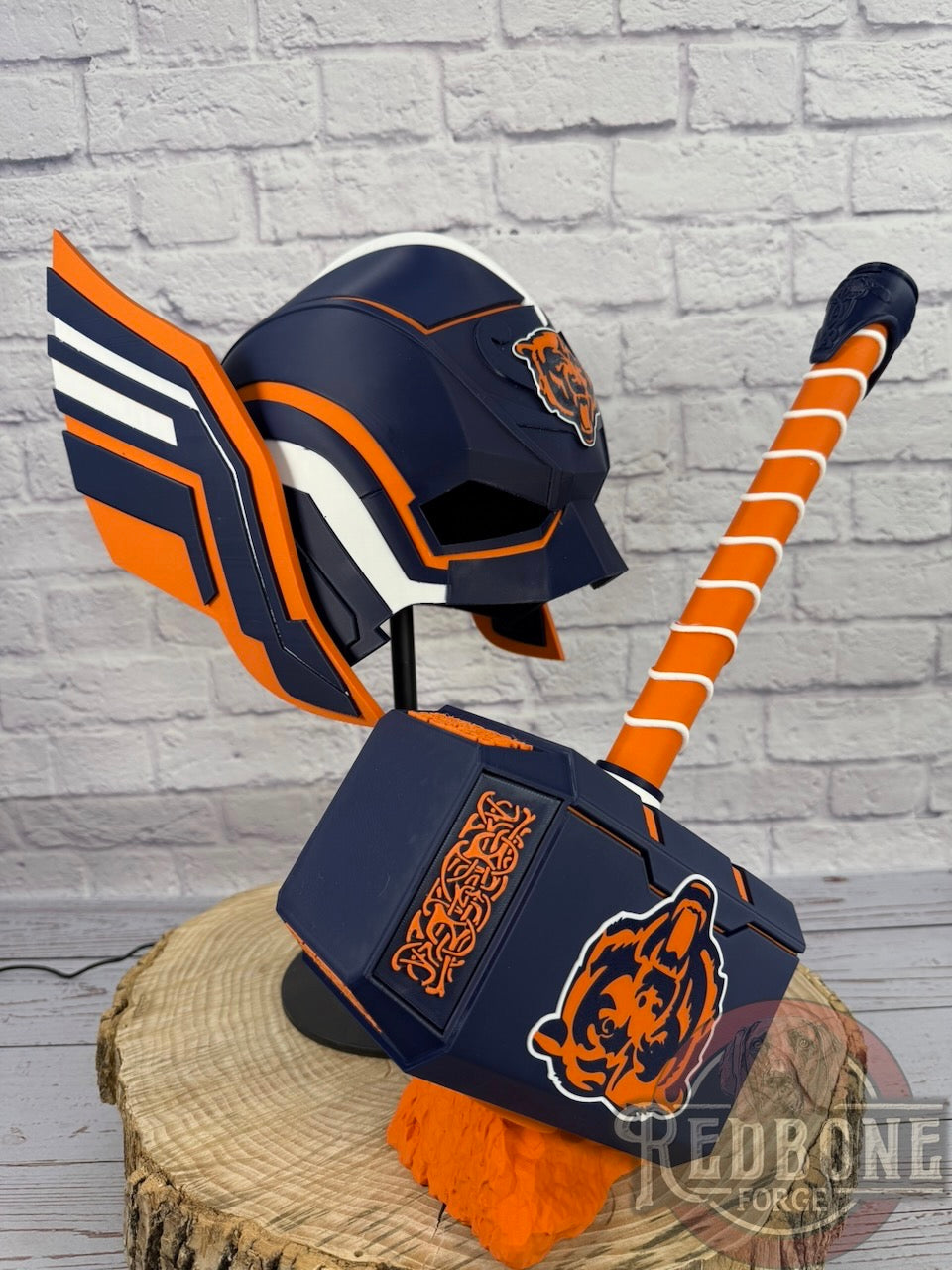 Chicago-Inspired Bears Lady Thor Helmet & Hammer