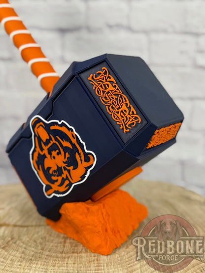 Chicago Bears-Inspired Mjolnir Thor Hammer