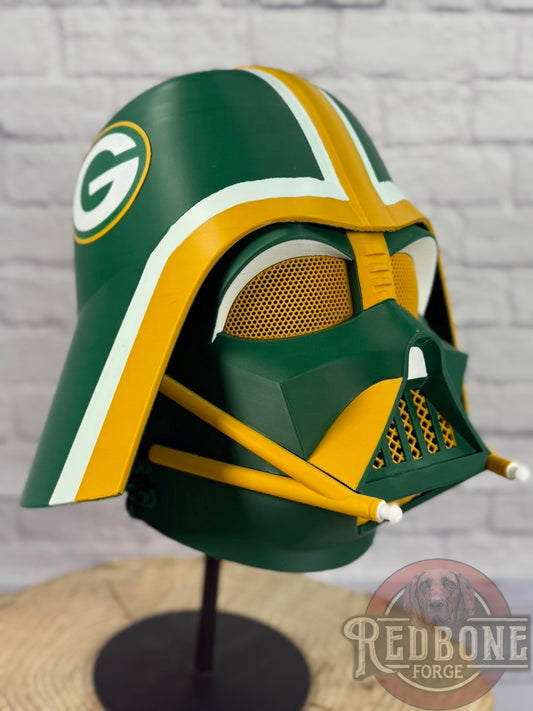 Green Bay-Inspired Yellow & Green Lord Vader Helmet