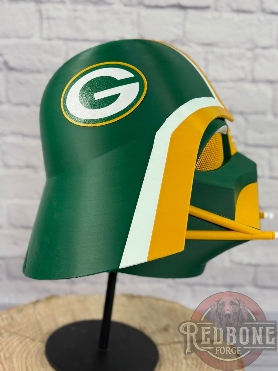 Green Bay-Inspired Yellow & Green Lord Vader Helmet