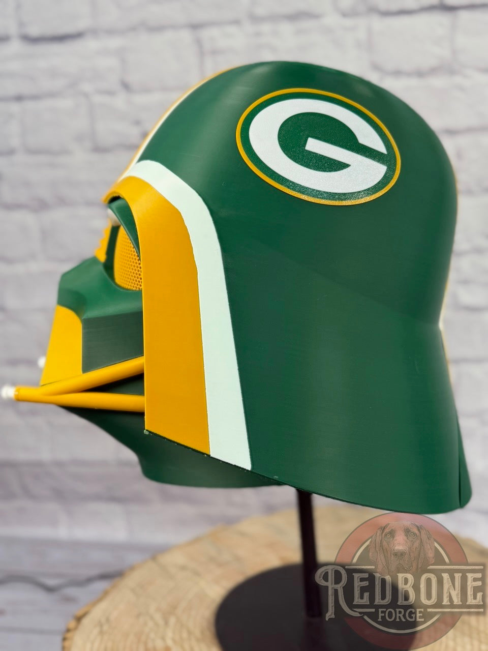 Green Bay-Inspired Yellow & Green Lord Vader Helmet