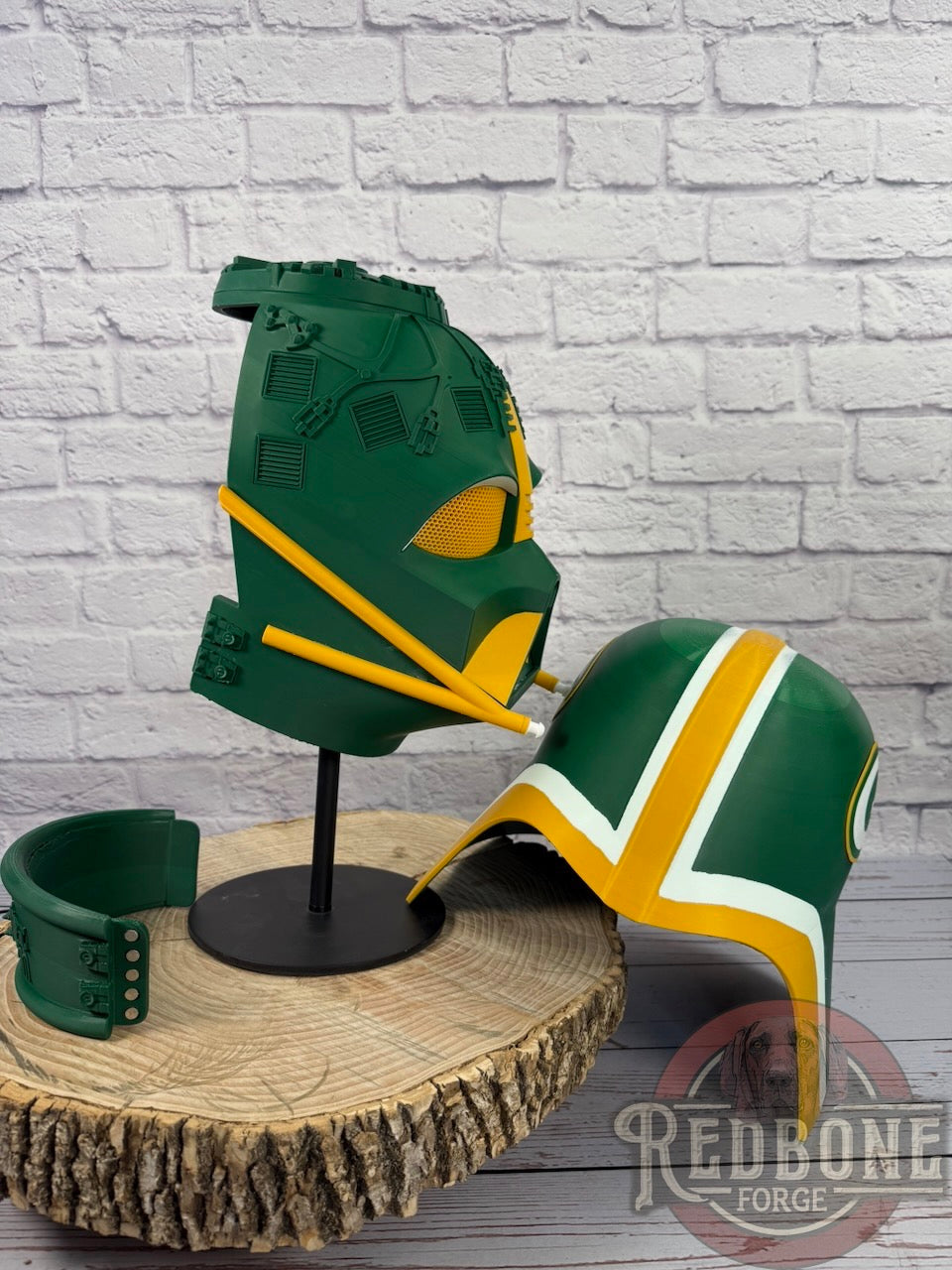 Green Bay-Inspired Yellow & Green Lord Vader Helmet