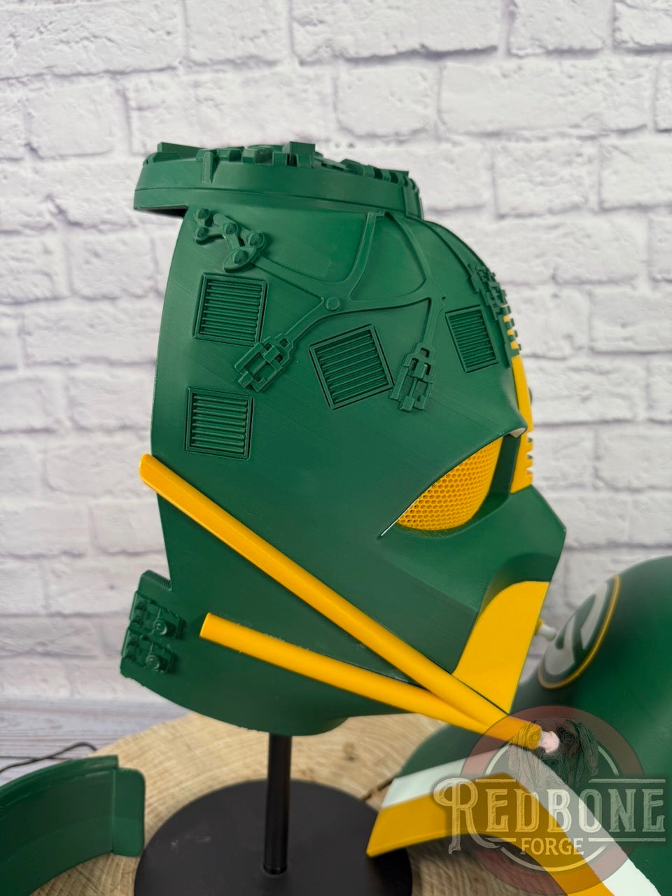 Green Bay-Inspired Yellow & Green Lord Vader Helmet