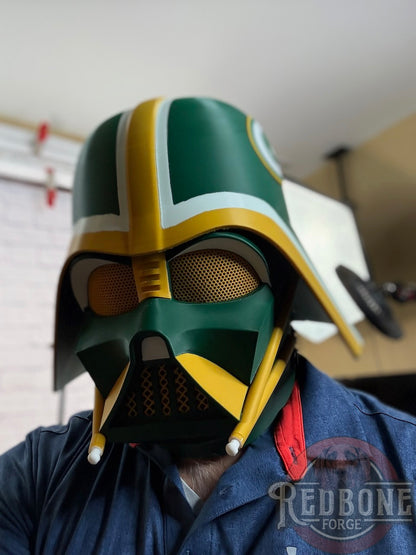 Green Bay-Inspired Yellow & Green Lord Vader Helmet