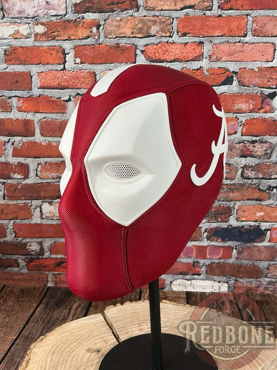 Alabama-Inspired Crimson & White Masked Mercenary Mask