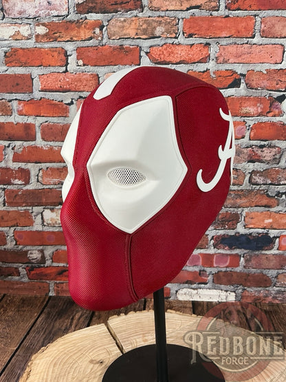 Alabama-Inspired Crimson & White Masked Mercenary Mask