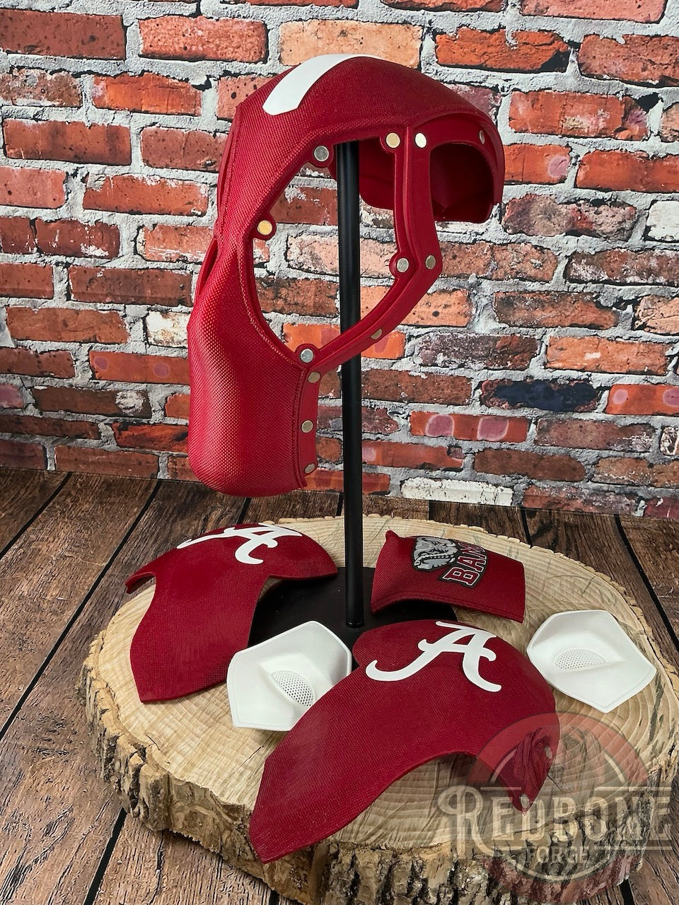 Alabama-Inspired Crimson & White Masked Mercenary Mask