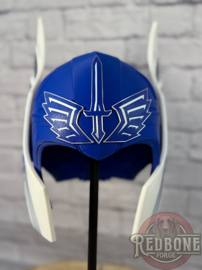 Battlehawks -Inspired Blue, Silver, & White  Norse God Helmet UFL