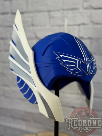 Battlehawks -Inspired Blue, Silver, & White  Norse God Helmet UFL