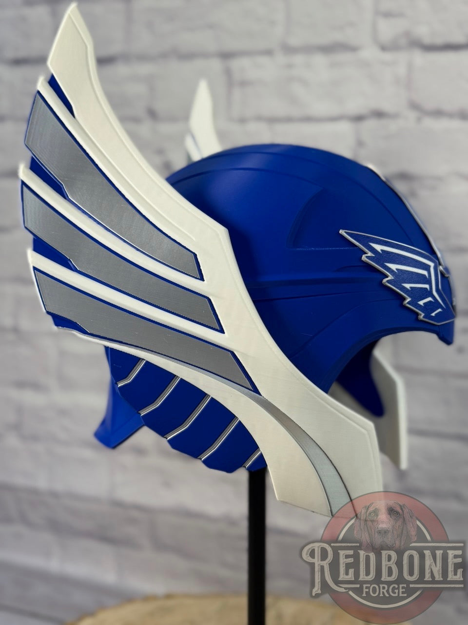 Battlehawks -Inspired Blue, Silver, & White  Norse God Helmet UFL