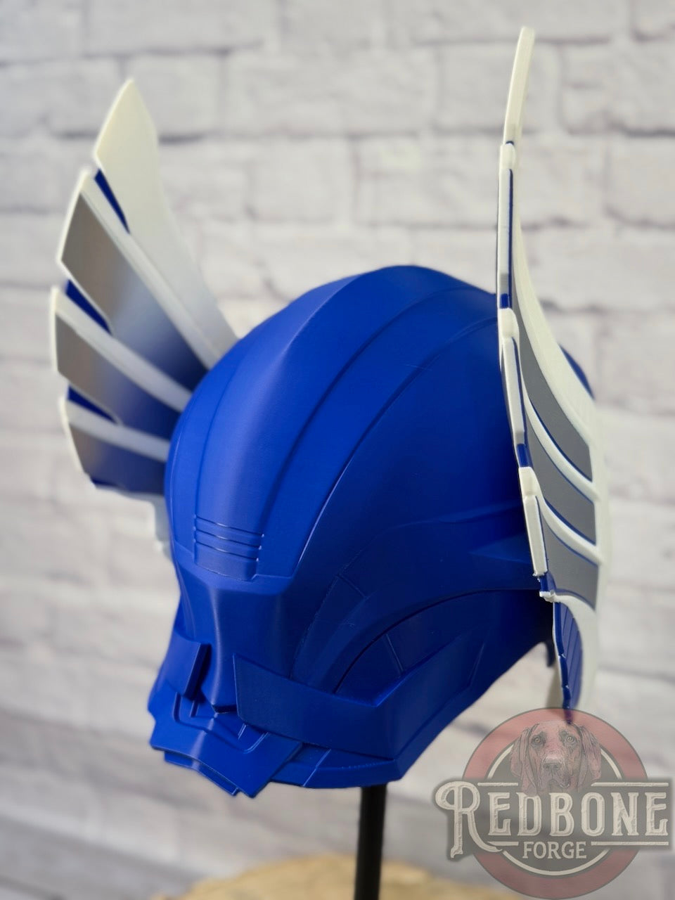 Battlehawks -Inspired Blue, Silver, & White  Norse God Helmet UFL