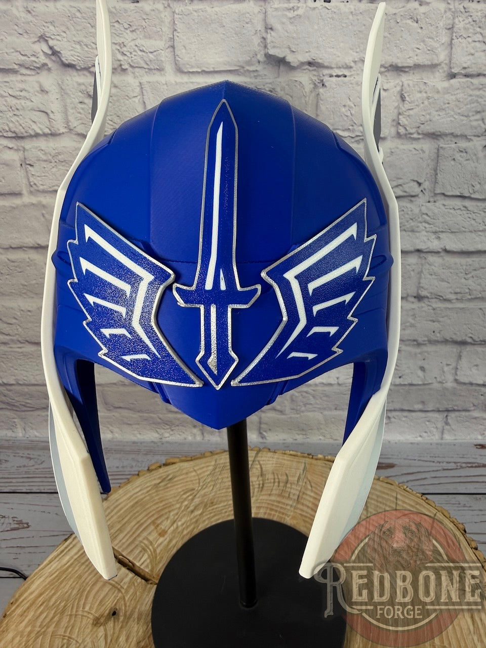 Battlehawks -Inspired Blue, Silver, & White  Norse God Helmet UFL