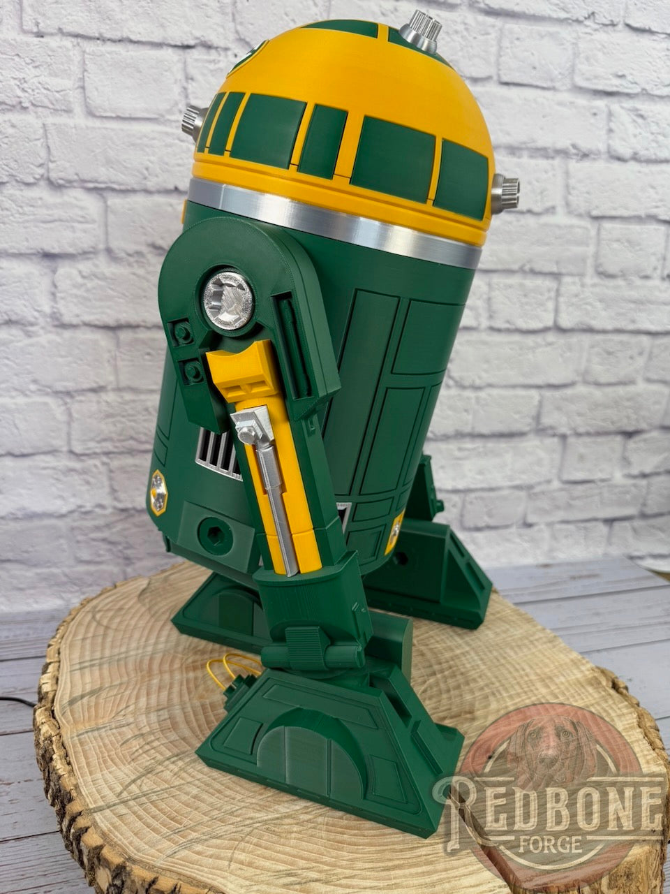 Green Bay-Inspired Yellow & Green R2 Astromech Droid