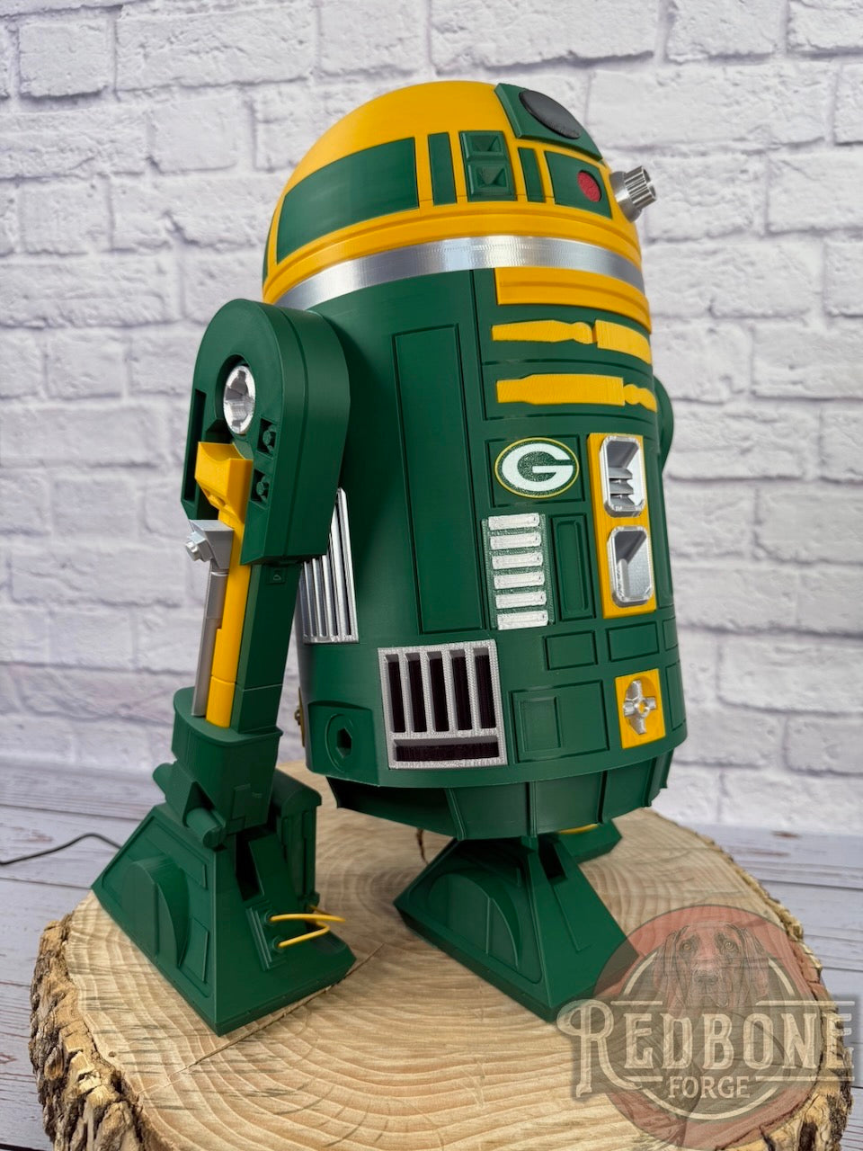 Green Bay-Inspired Yellow & Green R2 Astromech Droid
