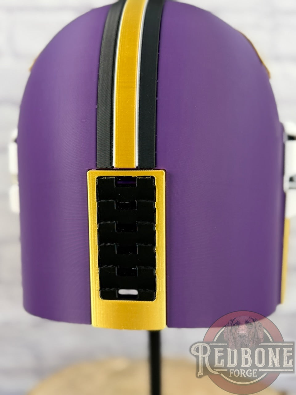 Baltimore-Inspired Purple, Gold, & Black Mandalorian Helmet